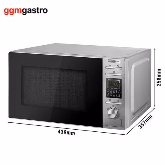 Cocina casera Horno microondas de control digital de 30 l 900 W con parrilla Horno microondas de mesa para el hogar con plato giratorio de vidrio extraíble y pantalla LED 220 V